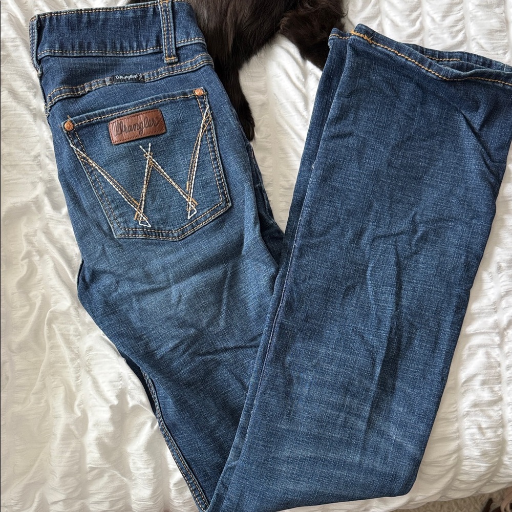 Wrangler Women's Dark Blue Straight Leg Jeans